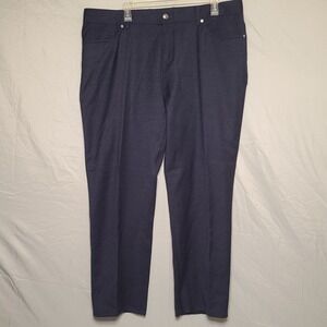 Peter Millar Collection Pants Mens 40 Dark Blue Soft Quiet Preppy Wool 5 Pocket
